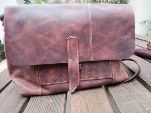 Handmade South African leather bags - 15 inch