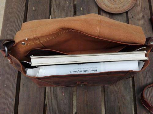 Handmade South African leather bags - 15 inch