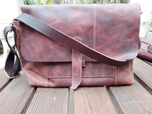 Handmade South African leather bags - 15 inch