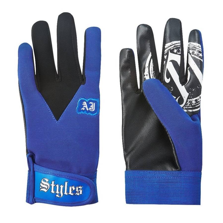 AJ Styles P1 Logo Pro Wrestling Fight Gloves - Blue