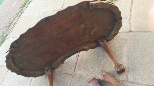 ball and claw table for restoration legs are perfect