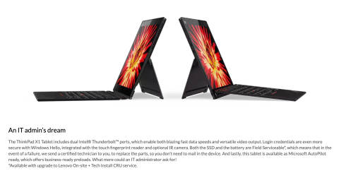 Lenovo ThinkPad X1 Tablet, Quad-Core i5, 8gb Ram,256SSD, 3K High-Res TOUCHSCREEN, 4G/LTe,FingerPrint