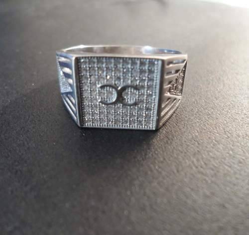 Solid.925 Sterling Silver Pave Ring