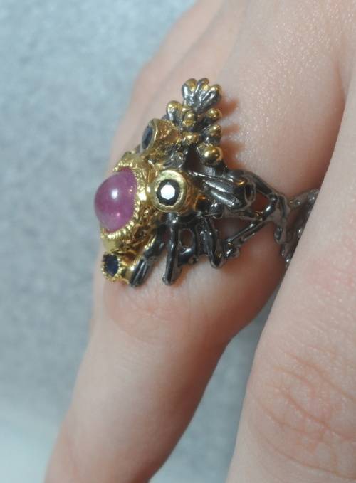 Real Ruby & Sapphire - Solid Sterling