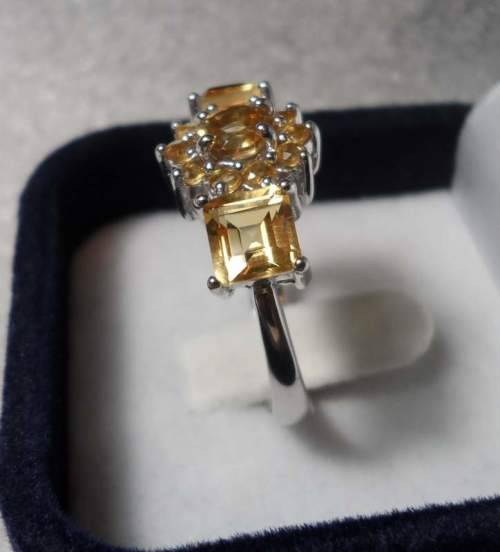 Impressive Genuine Citrine Set in Solid Sterling Silver