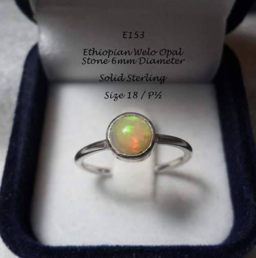 Genuine ETHIOPIAN OPAL SET IN SOLID STERLING with Nice Flashes