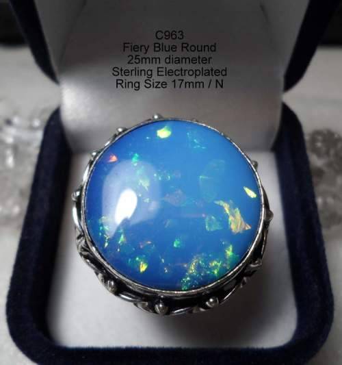 Impressive GLITTER Ring set in 925 Electroplate