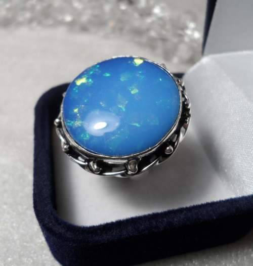 Impressive GLITTER Ring set in 925 Electroplate