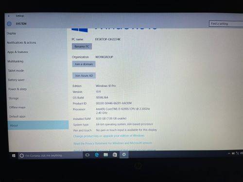 HP ProBook 650-G2 Business Notebook Intel: i5-6200U, 8GB,500GBHDD , Mint condition