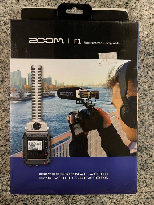 Zoom F1 Field Recorder with Shotgun Microphone-2-channel new open box