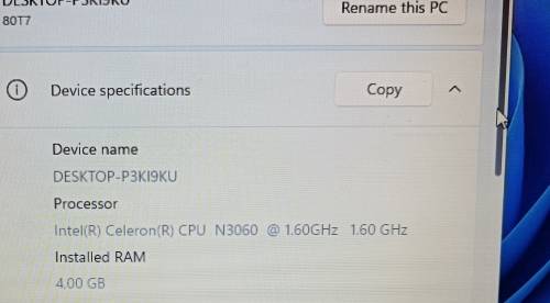 Lenovo IdeaPad 110-15IBR, Celeron N3060 @1.6GHz (turbo to 2.48GHz), 4GB Memory, 128GB SSD, 15.6` LED