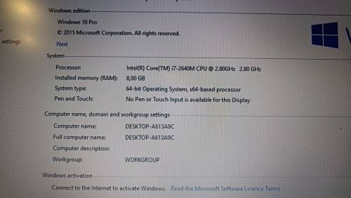 Dell Vostro 3550, Intel i7-2640M@2.8GHz, Radeon 6700M GPU, 8GB RAM, 120GB SSD,Windows 10 Pro
