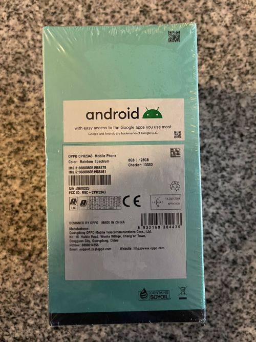 Oppo Reno7 Z 5G Dual Sim 128GB and earbuds combo - Rainboz Spectrum New Sealed