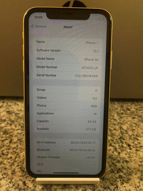 i PHONE XR 64GB MINT CONDITION  88% BATT HEALTH