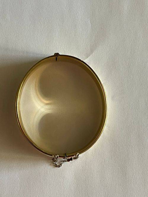 Stunning Solid Vintage 9ct 1/5th Metal Core Bangle!! 21.6 Grams