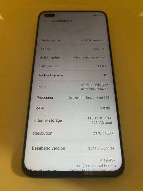 HUAWEI NOVA 8I DUAL  SIM MINT CONDITION 8GB RAM 128GB