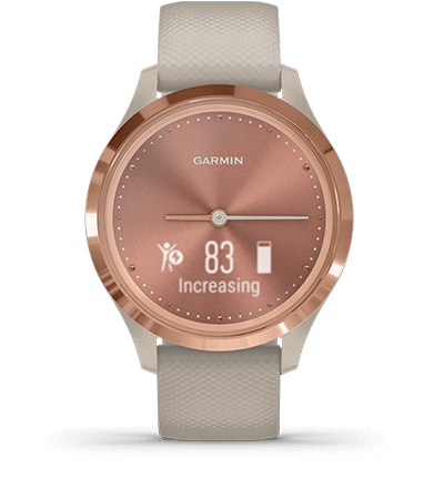 Elevate your look with the new Garmin Vivomove 3S. This hybrid smartwatch combines traditional analo