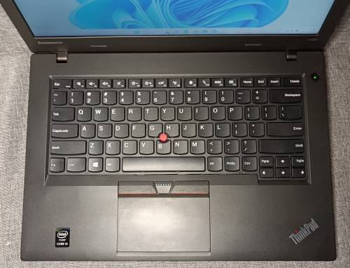 Lenovo ThinkPad L450, 5th Gen i3-5005U@2GHz, 8GB RAM, 500GB HDD, 14` HD Display, Windows 11