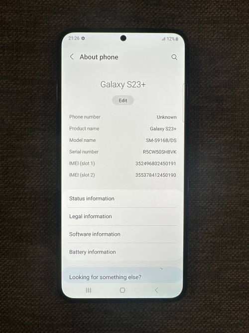 SAMSUNG S23 PLUS  8GB RAM 256GB DUAL SIM 10/10 CONDITION AS NEW