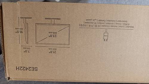 New in Box Dell 24` Monitor - SE2422H -1920x1080  23.8` Display, 75Hz Refresh Rate, AMD FreeSynch,