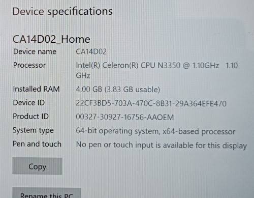 Mecer Smart CA14D01-LTE, Intel Celeron N3350@1.1GHz, 4GB RAM, 128GBeMMC SSD, 14` FHD Display, Win10