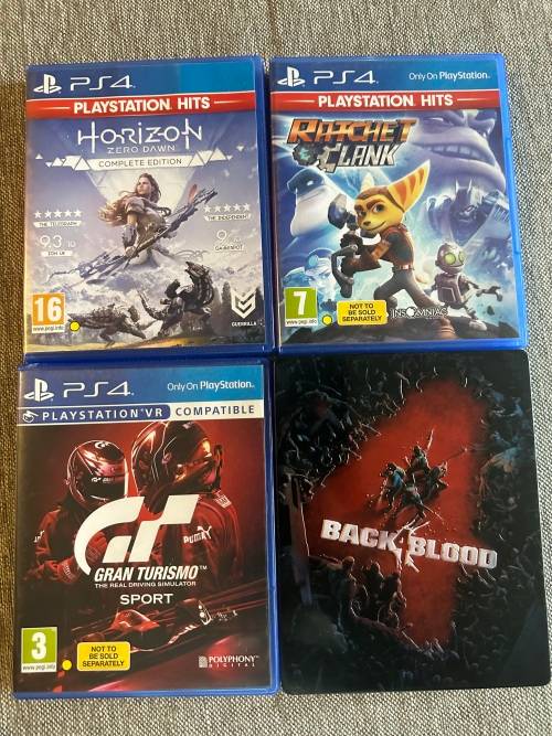 4 X PS4 GAMES MINT AS NEW