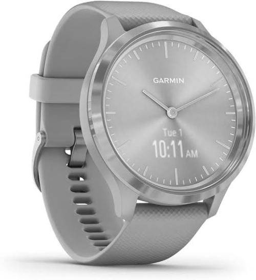 Garmin Vivomove 3 Sport Hybrid Smartwatch (Powder Grey/Silver) Mint As New