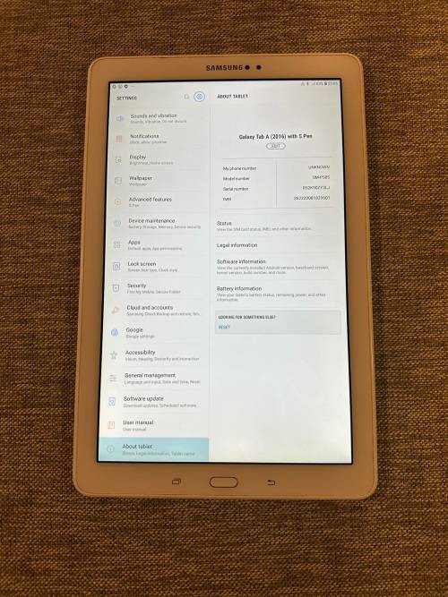 SAMSUNG TAB A 2016 WITH S PEN