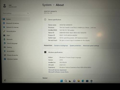 MSI GF63 Thin Core i5 11th Gen GTX 1650 16GB Ram 512GB SSD & 120GB SSD 15.6` FHD Gaming NB - Mint