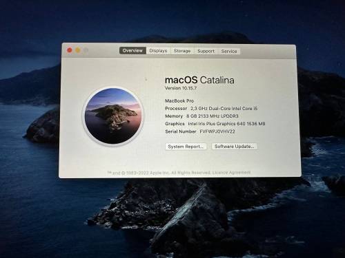 MACBOOK PRO 13 INCH 2017  CORE I5