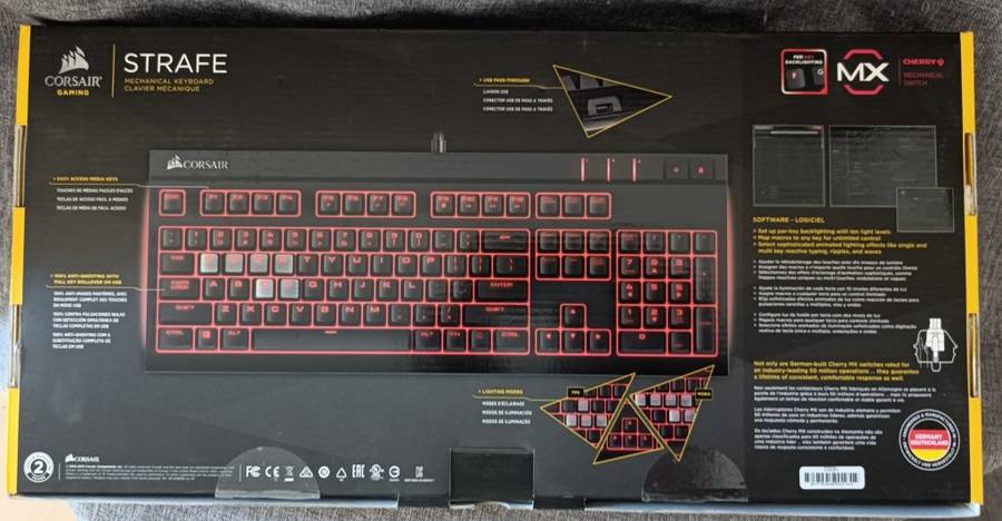 In original Box - STRAFE Mechanical Gaming Keyboard  CHERRY® MX Red
