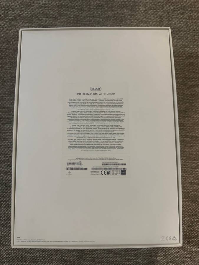 IPAD PRO 12.9 INCH 2ND GEN 256GB WIFI AND CELLULAR