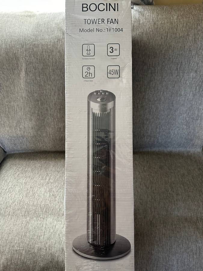 BOCINI TOWER FAN TF1004 NEW SEALED