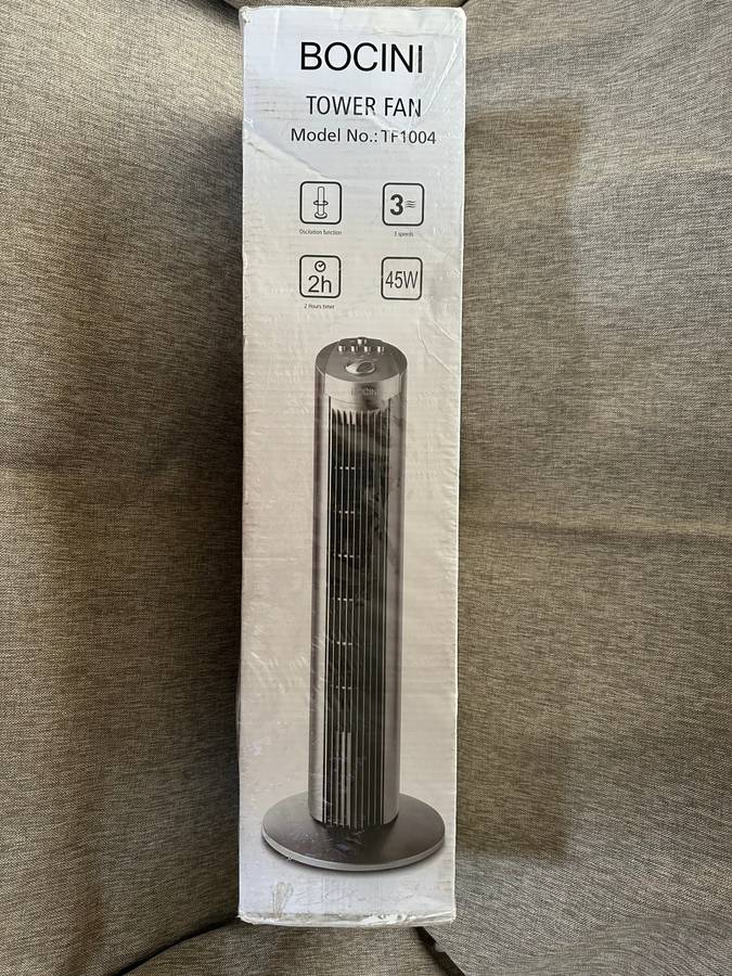 BOCINI TOWER FAN TF1004 NEW SEALED