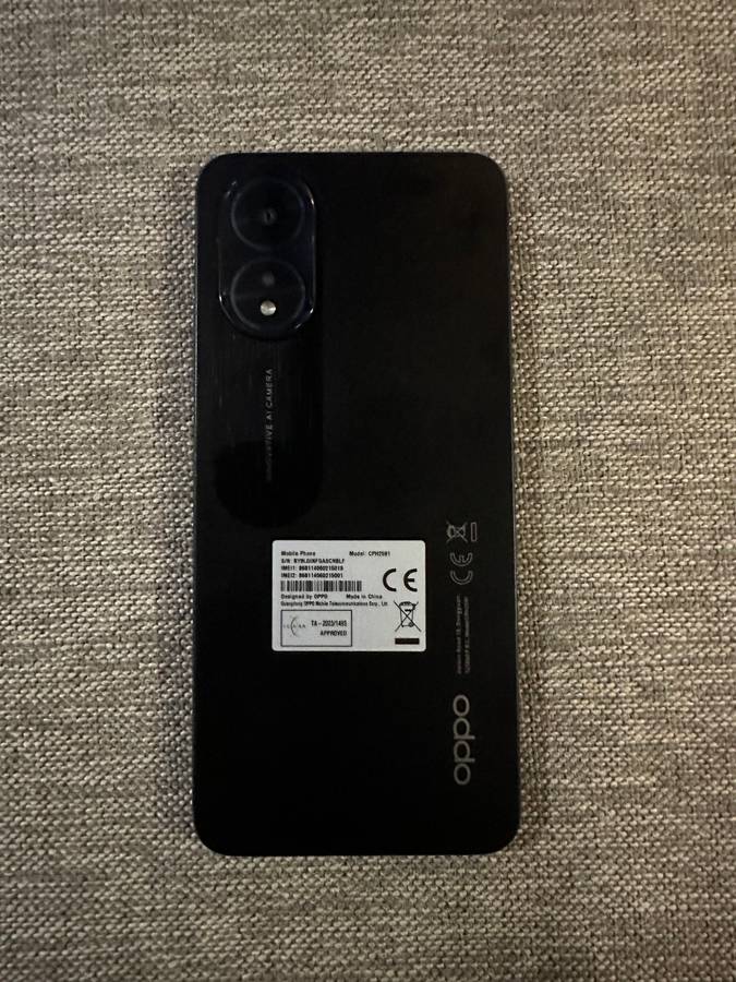 OPPO A18 128GB Dual SIM Black Mint Condition
