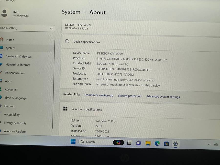 HP EliteBook 840 G3, Intel i5-6600U@2.4GHz, 8GB RAM, 256GB m.2 SSD, 14 FHD Display LTE
