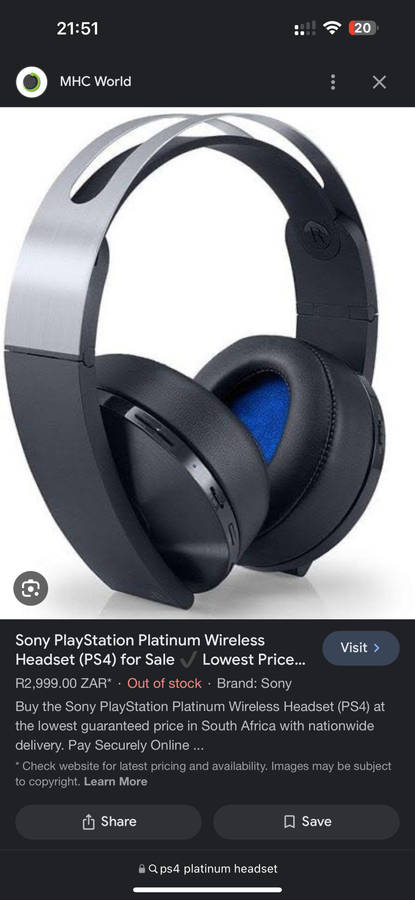 PlayStation Platinum Wireless Headset - PlayStation 4