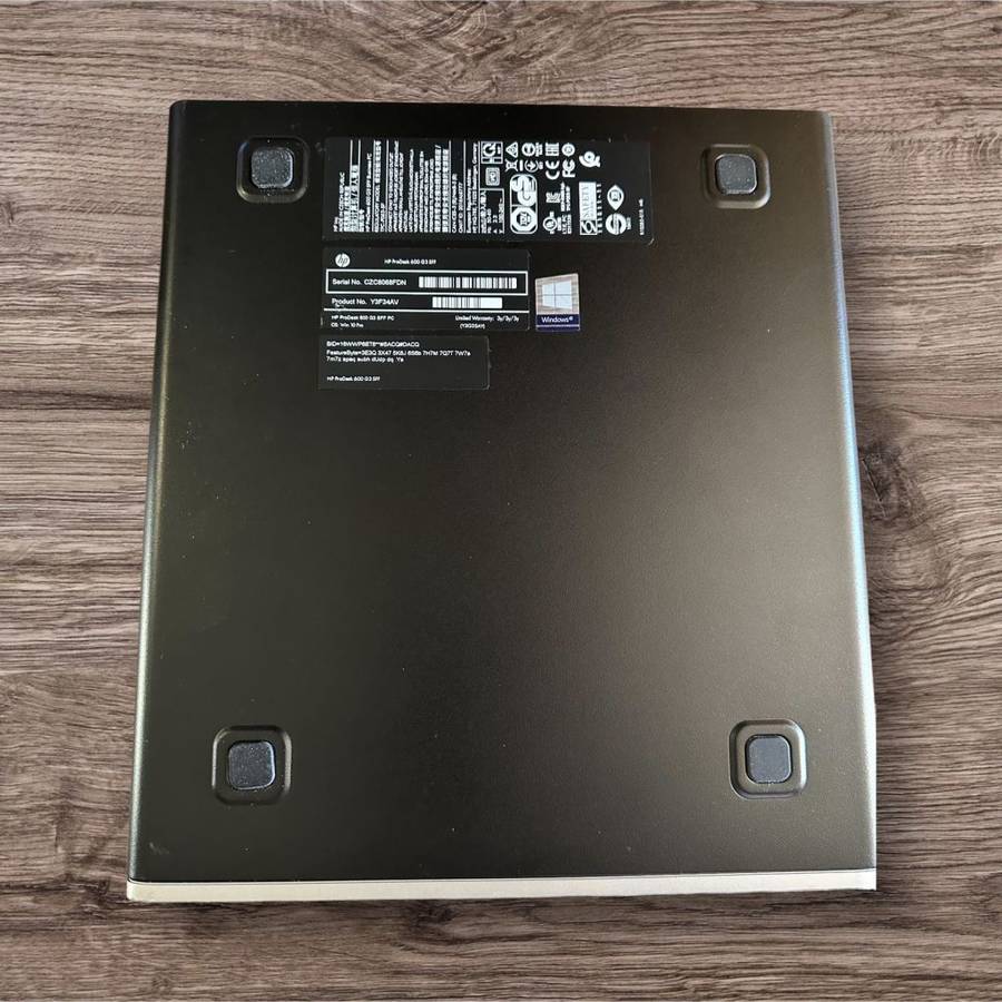 HP ProDesk 600 G3 SFF PC - Intel 3.3GHz, 4GB RAM, 1TB HDD