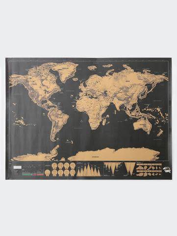 DELUXE SCRATCH WORLD MAP