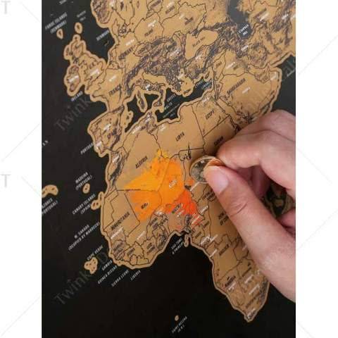 DELUXE SCRATCH WORLD MAP