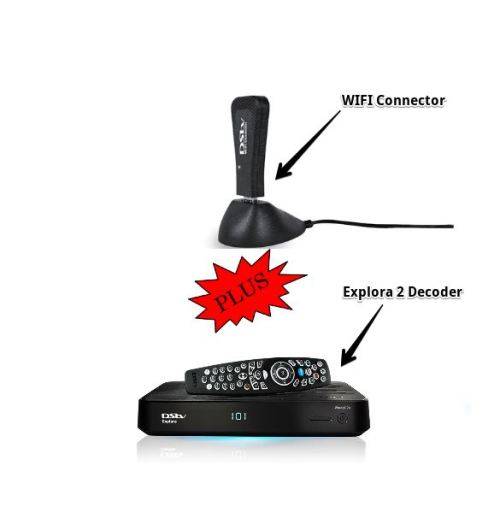 Explora 2 Decoder plus Wifi Connector Combo Deal