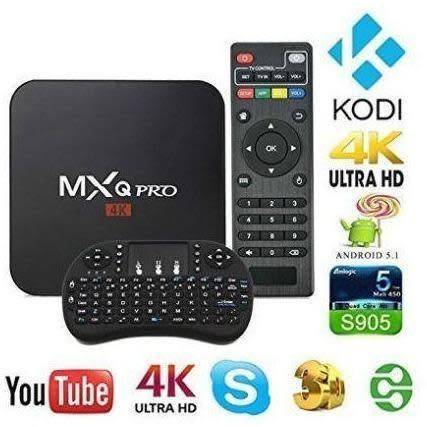 MXQ Pro 4K Smart TV Box With wireless keyboard