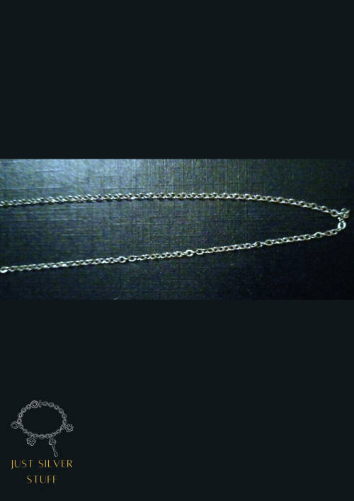 Sterling silver curb 45cm 1mm gauge Chain