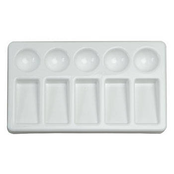 Dala 10 Well Rectangular Plastic Palette - 19 x 12cm