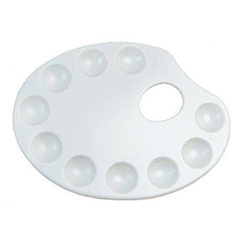 Dala 10 Well Kidney Plastic Palette - 23 x 17cm