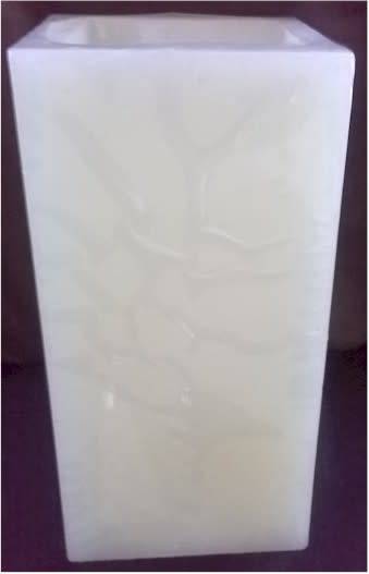 Flameless Candles - Wax Candles with LED light - Ivory Square shape