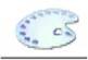 Dala Extra Large 12 Well Flat Kidney Plastic Palette - 36 x 27cm