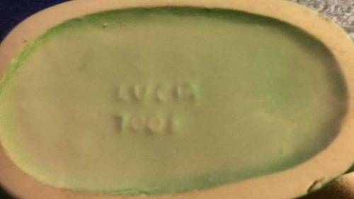 Lucia ware Green CORNUCOPIA Vase No. 7008, beautiful Condition