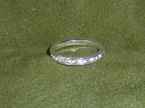 Silver Band with Amethysts and zircon - Stunning