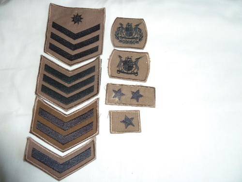Cloth Rank from Lance corporal to Regimental Sergeant